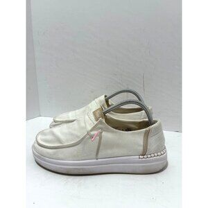 Hey Dude Slip on Shoes Womens  casual Wendy Rise in Spark White size 8.5